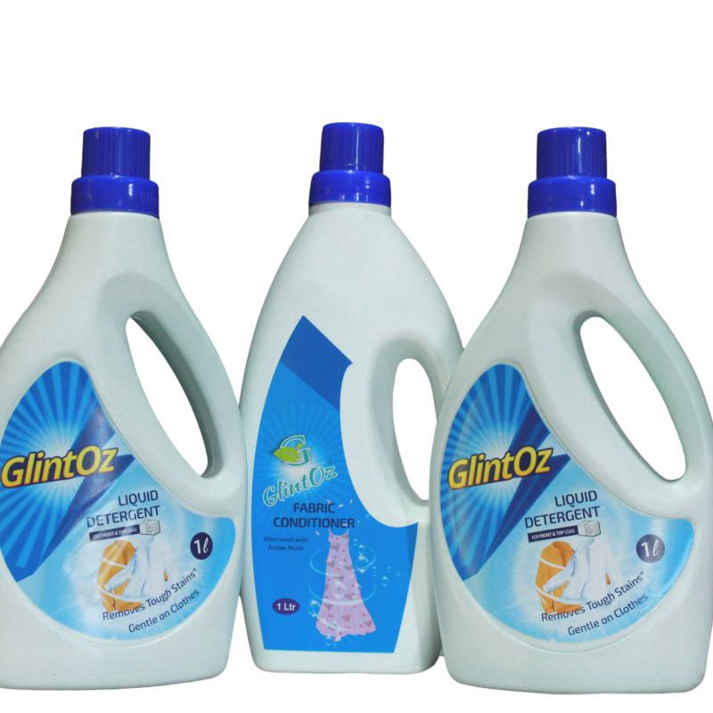 Liquid Detergent + Fabric Conditioner  + Liquid Detergent
